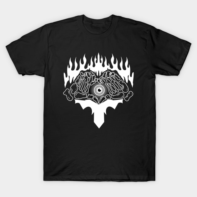 Skull with one's eye T-Shirt by Mbahdor